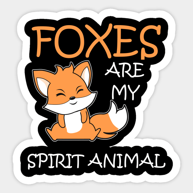 Foxes Spirit Animal Sticker by Imutobi